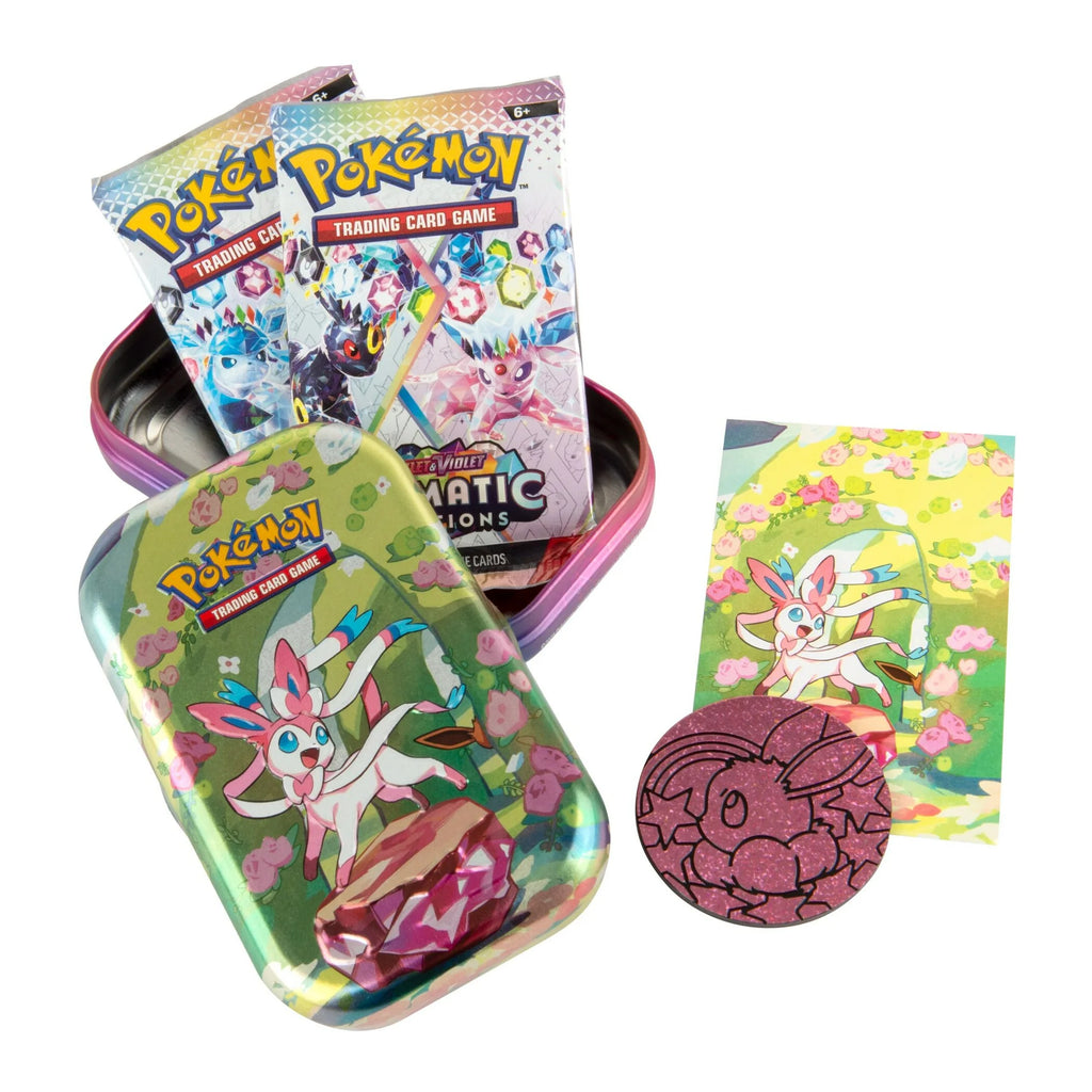 Pokemon SV8.5 Prismatic Evolutions Mini Tin Randomly Selected