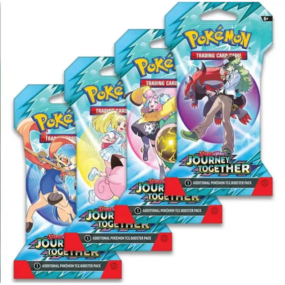 Pokemon Scarlet & Violet Journey Together Bundle (4 Random Sleeved Booster Packs)