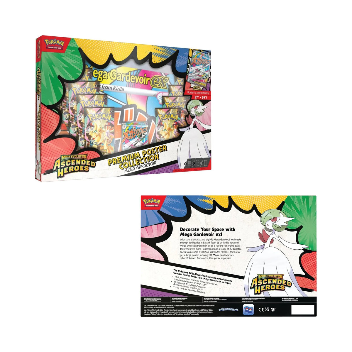 Pokemon TCG Mega Evolutions Ascended Heroes Premium Poster Collection Mega Gardevoir EX
