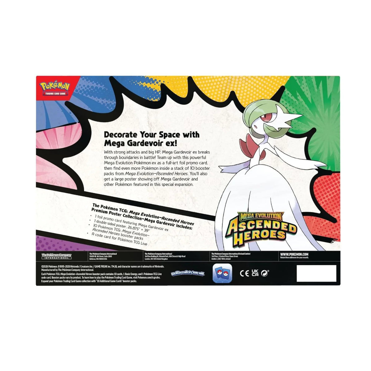 Pokemon TCG Mega Evolutions Ascended Heroes Premium Poster Collection Mega Gardevoir EX
