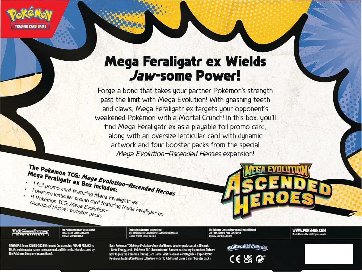 Pokemon TCG Mega Evolution Ascended Heroes Mega Feraligatr ex Box
