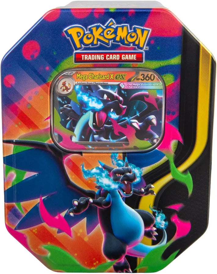 Pokemon Trading Card Games Mega Charizard Tin ( 1 Tin at random )